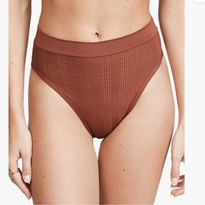 L*Space Frenchi Bitsy Bikini Bottoms, Tobacco, Brown Sz S